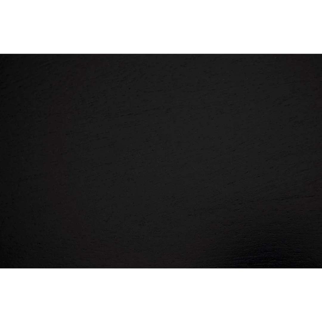 Noir Furniture Noir Portobello Dining Table, Hand Rubbed Black With Light Brown Trim