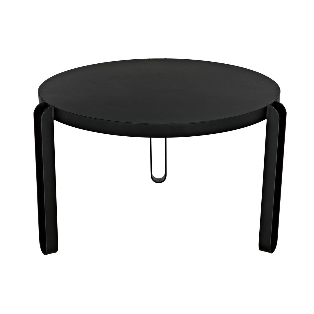 Noir Furniture Dining Tables Noir Marcellus Dining Table, 49", Black Metal