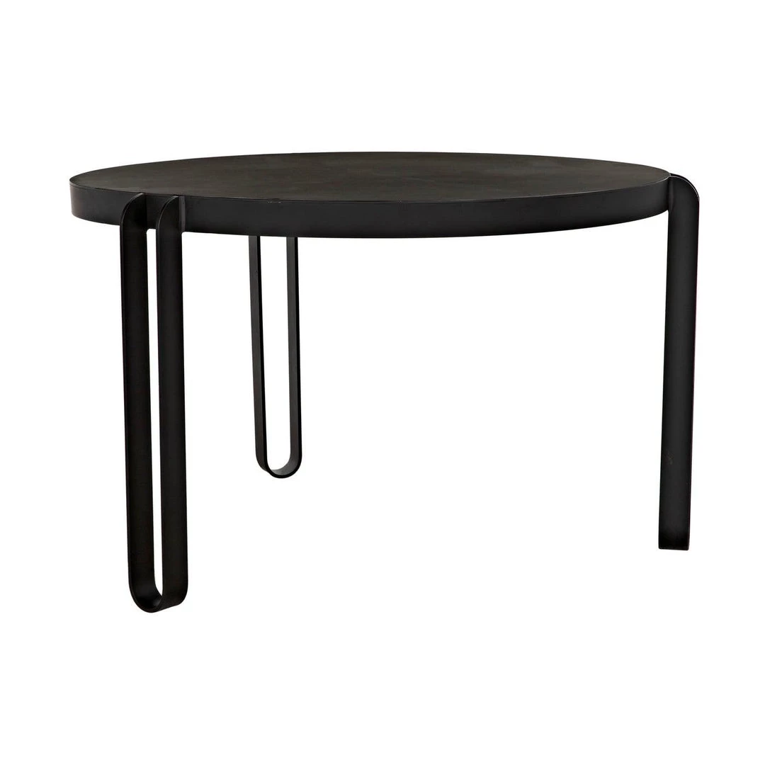 Noir Furniture Dining Tables Noir Marcellus Dining Table, 49", Black Metal