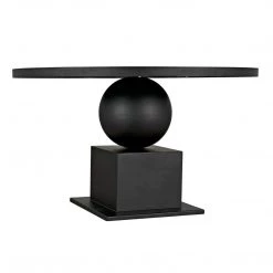 Noir Furniture Noir Emira Dining Table, Black Metal