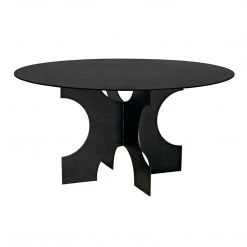 Noir Furniture Noir Element Dining Table, Black Metal Dining Tables