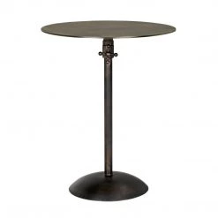 Noir Furniture Noir Felix Side Table, Gun Metal Finish