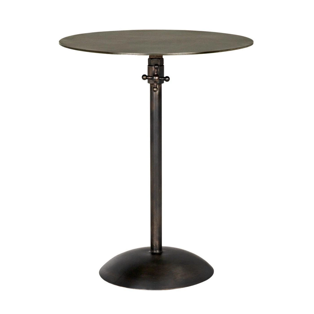 Noir Furniture Noir Felix Side Table, Gun Metal Finish