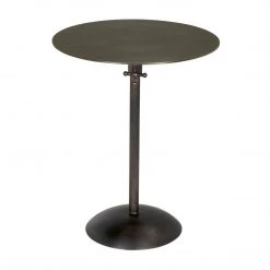 Noir Furniture Noir Felix Side Table, Gun Metal Finish