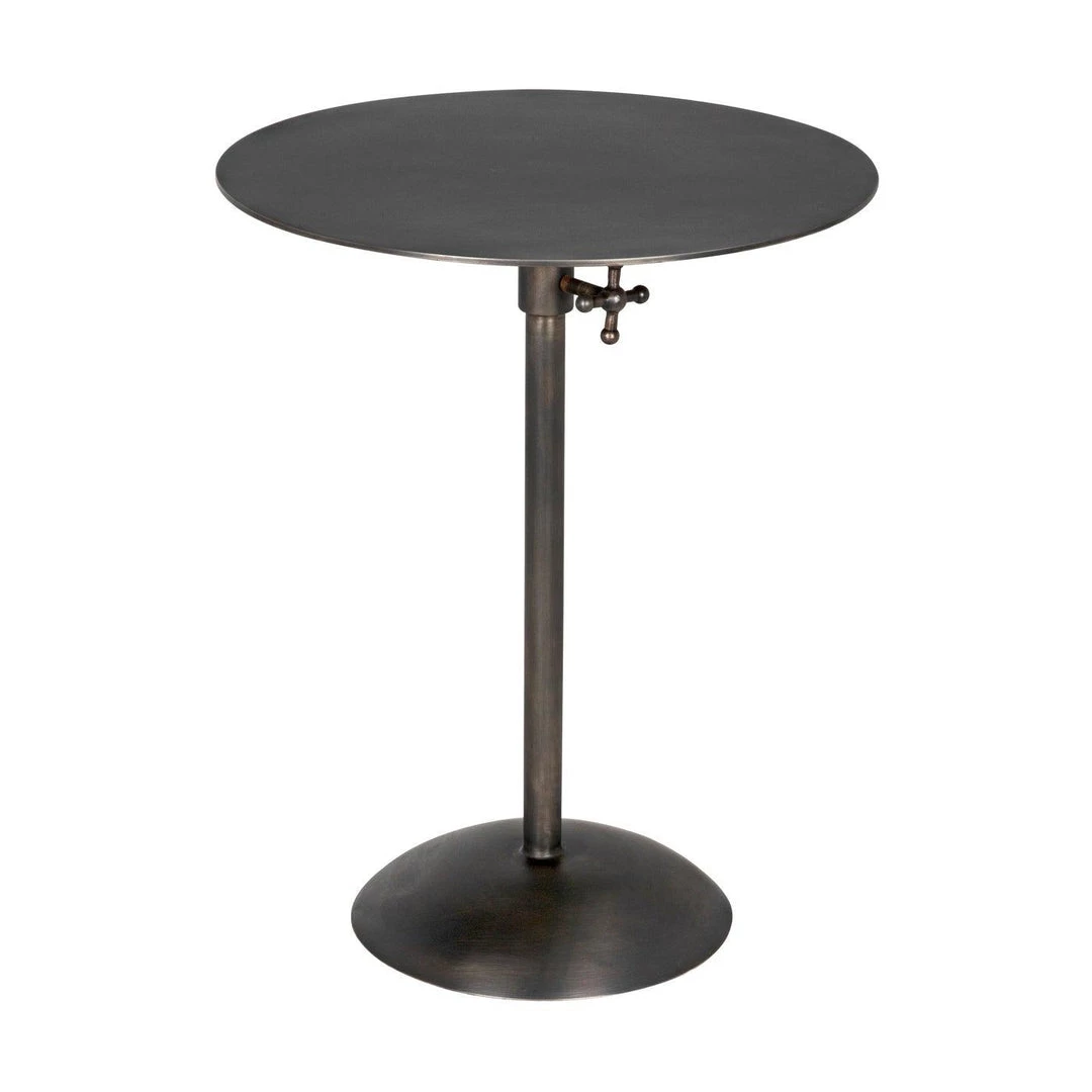Noir Furniture Noir Felix Side Table, Gun Metal Finish