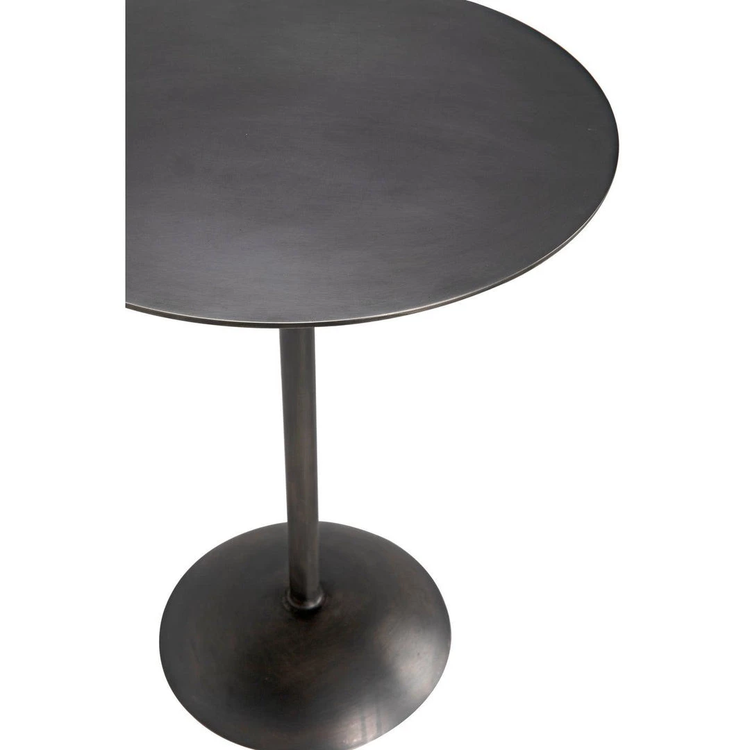Noir Furniture Noir Felix Side Table, Gun Metal Finish