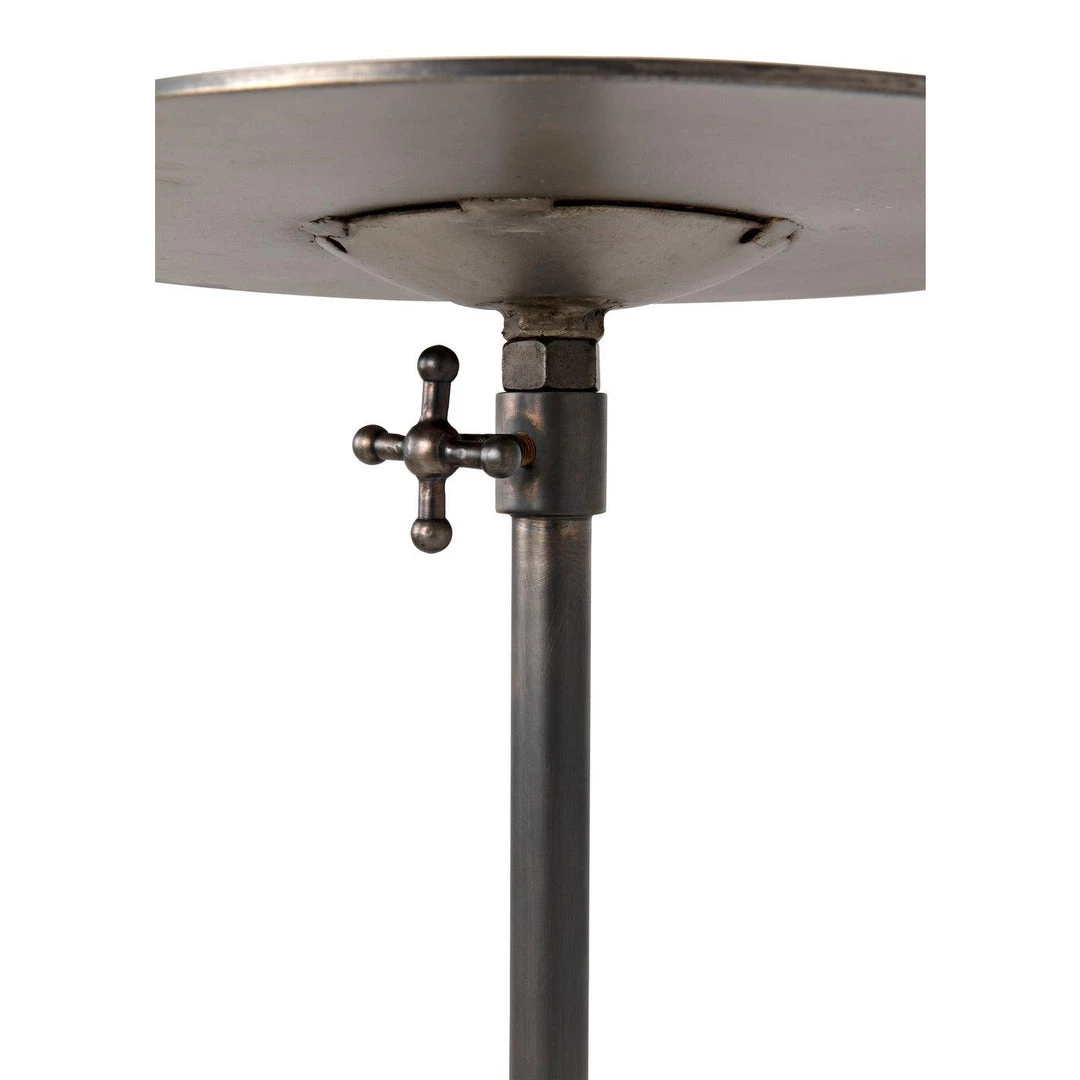 Noir Furniture Noir Felix Side Table, Gun Metal Finish