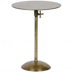 Accent Tables Noir Furniture Felix Side Table, Antique Brass