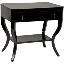 Accent Tables Noir Furniture Weldon Side Table, Distressed Black