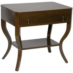 Noir Furniture Weldon Side Table, Distressed Brown Accent Tables