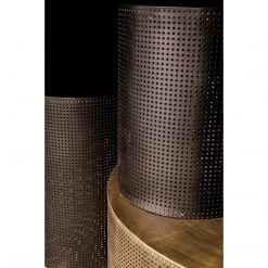 Noir Furniture Dixon Side Table, Black Metal, Small Accent Tables