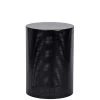 Noir Furniture Dixon Side Table, Black Metal, Small Accent Tables