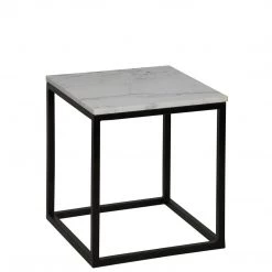 Accent Tables Noir Furniture Manning Side Table, Black Metal, Small