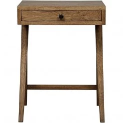 Noir Furniture Accent Tables Noir Peter Side Table, Dark Walnut