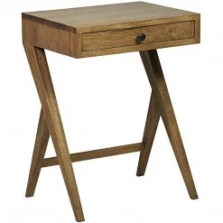 Noir Furniture Accent Tables Noir Peter Side Table, Dark Walnut