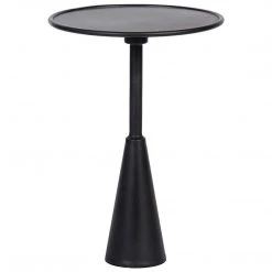 Accent Tables Noir Furniture Hiro Side Table, Black Metal