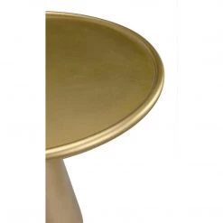Noir Furniture Hiro Side Table, Short, Antique Brass Accent Tables