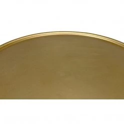 Noir Furniture Hiro Side Table, Short, Antique Brass Accent Tables