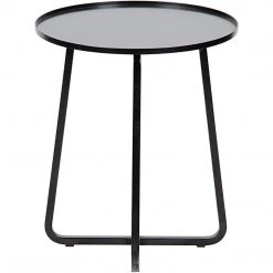 Noir Furniture Kimana Side Table, Black Metal