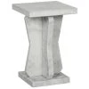 Accent Tables Noir Furniture Vasco Side Table, White Marble
