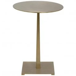 Noir Furniture Stiletto Side Table, Antique Brass