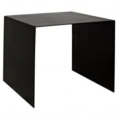 Accent Tables Noir Furniture Yves Side Table, Black Metal, Large