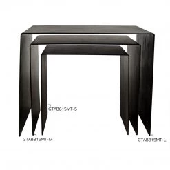 Accent Tables Noir Furniture Yves Side Table, Black Metal, Small