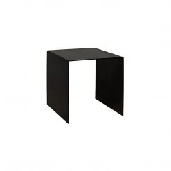 Accent Tables Noir Furniture Yves Side Table, Black Metal, Small