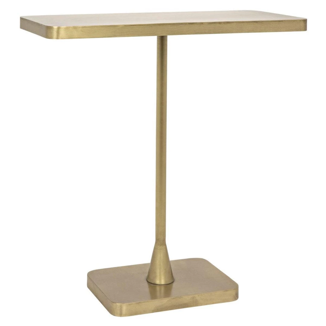 Noir Furniture Hild Side Table, Antique Brass