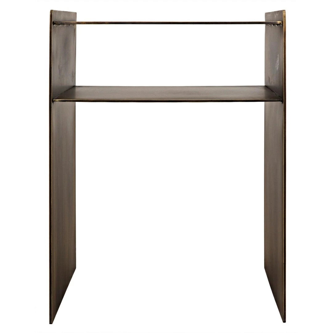 Noir Furniture Accent Tables Noir Cyrus Side Table, Aged Brass