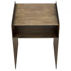 Noir Furniture Accent Tables Noir Cyrus Side Table, Aged Brass