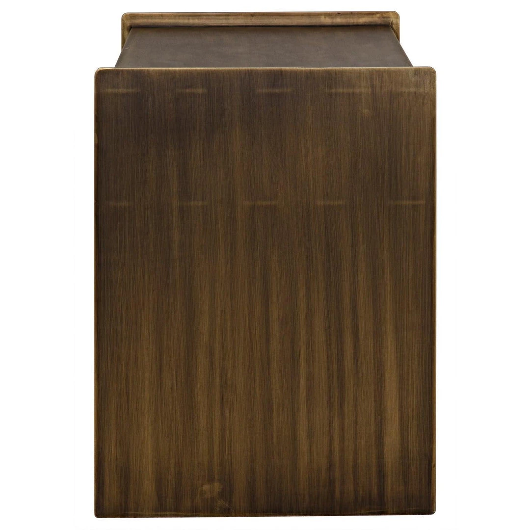 Noir Furniture Accent Tables Noir Cyrus Side Table, Aged Brass