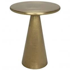 Noir Furniture Cassia Side Table, Antique Brass Accent Tables