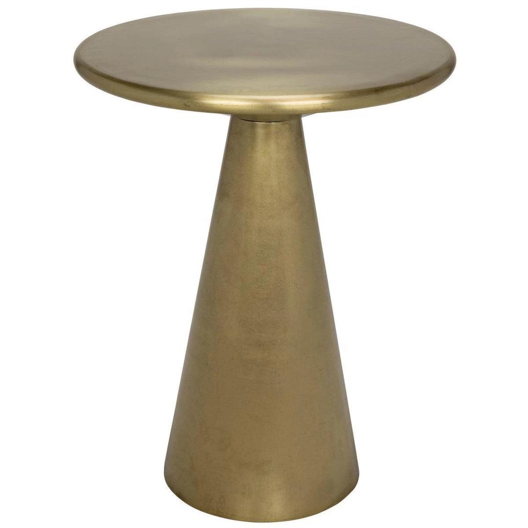 Noir Furniture Cassia Side Table, Antique Brass Accent Tables