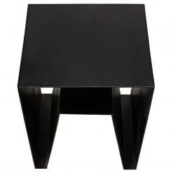 Accent Tables Noir Furniture Quintin Side Table, Black Metal