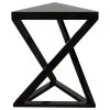 Noir Furniture Orpheo Side Table, Black Metal Accent Tables