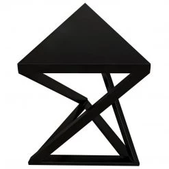 Noir Furniture Orpheo Side Table, Black Metal Accent Tables