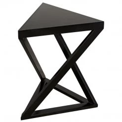 Noir Furniture Orpheo Side Table, Black Metal Accent Tables