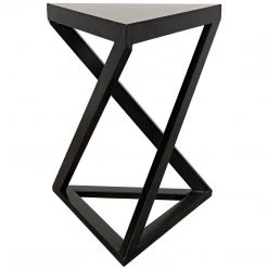 Noir Furniture Orpheo Side Table, Black Metal Accent Tables
