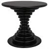 Noir Furniture Scheiben Side Table, Hand Rubbed Black