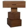 Noir Furniture Grobius Side Table, Dark Walnut Accent Tables