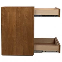 Noir Furniture SL05 Side Table, Gold Teak Accent Tables