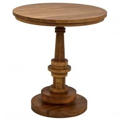 Noir Furniture Comodo Side Table, Gold Teak Accent Tables