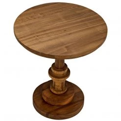 Noir Furniture Comodo Side Table, Gold Teak Accent Tables