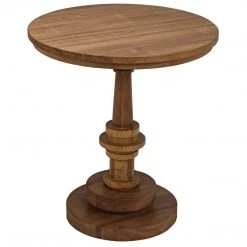Noir Furniture Comodo Side Table, Gold Teak Accent Tables
