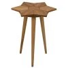 Accent Tables Noir Furniture Petal Side Table, Gold Teak