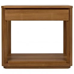 Noir Furniture SL11 Side Table, Gold Teak Accent Tables