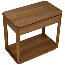 Noir Furniture SL11 Side Table, Gold Teak Accent Tables