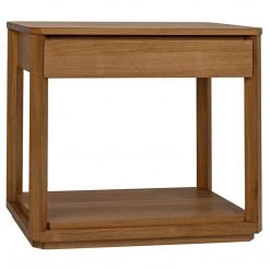 Noir Furniture SL11 Side Table, Gold Teak Accent Tables