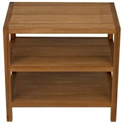 Noir Furniture SL9 Side Table, Gold Teak
